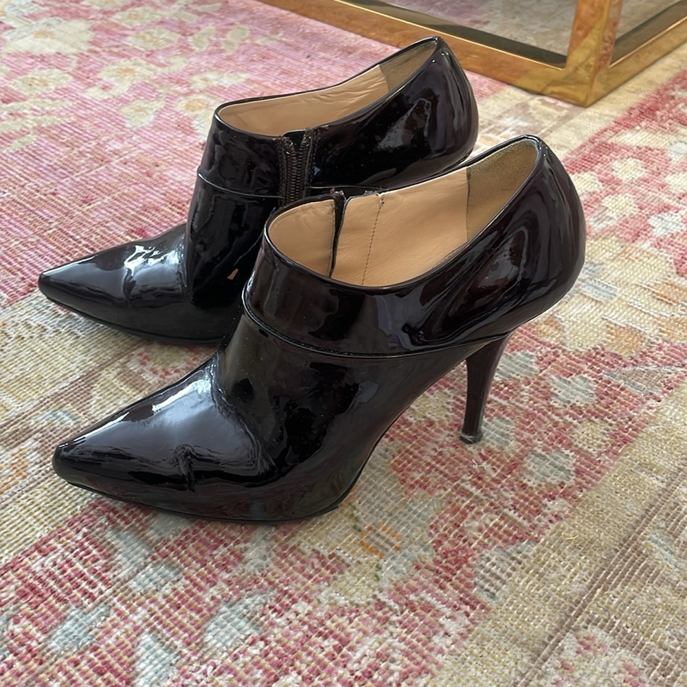Vintage Prada patent leather booties